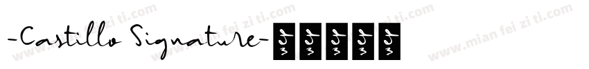 -Castillo Signature字体转换